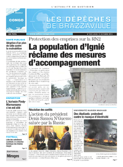 Les Dépêches de Brazzaville : Édition brazzaville du 10 octobre 2013