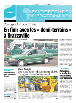 Les Dépêches de Brazzaville : Édition brazzaville du 14 octobre 2013