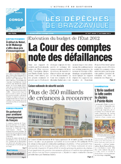 Les Dépêches de Brazzaville : Édition brazzaville du 17 octobre 2013