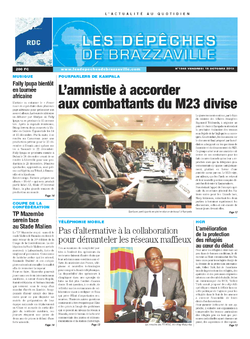 Les Dépêches de Brazzaville : Édition kinshasa du 18 octobre 2013
