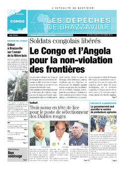 Les Dépêches de Brazzaville : Édition brazzaville du 21 octobre 2013