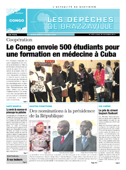 Les Dépêches de Brazzaville : Édition brazzaville du 28 octobre 2013