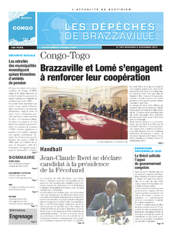 Les Dépêches de Brazzaville : Édition brazzaville du 06 novembre 2013
