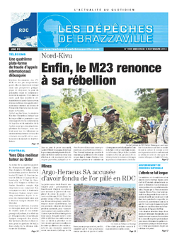 Les Dépêches de Brazzaville : Édition kinshasa du 06 novembre 2013