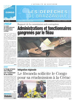 Les Dépêches de Brazzaville : Édition brazzaville du 08 novembre 2013