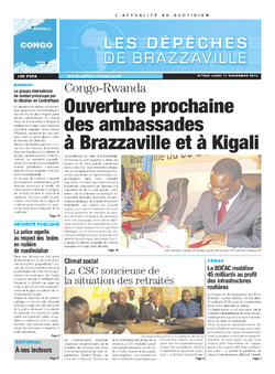 Les Dépêches de Brazzaville : Édition brazzaville du 11 novembre 2013