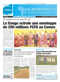 Les Dépêches de Brazzaville : Édition brazzaville du 13 novembre 2013