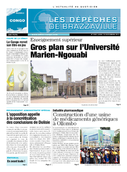 Les Dépêches de Brazzaville : Édition brazzaville du 18 novembre 2013