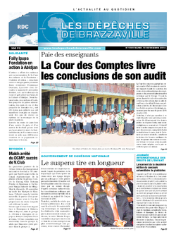 Les Dépêches de Brazzaville : Édition kinshasa du 19 novembre 2013