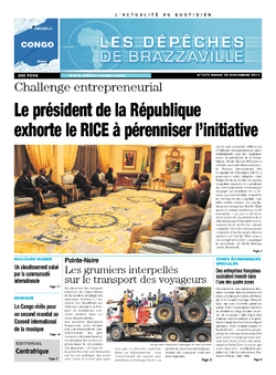 Les Dépêches de Brazzaville : Édition brazzaville du 26 novembre 2013