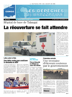 Les Dépêches de Brazzaville : Édition brazzaville du 05 décembre 2013