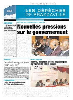 Les Dépêches de Brazzaville : Édition kinshasa du 05 décembre 2013