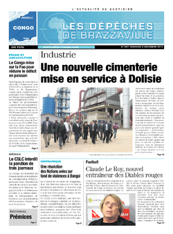 Les Dépêches de Brazzaville : Édition brazzaville du 06 décembre 2013