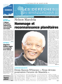 Les Dépêches de Brazzaville : Édition brazzaville du 09 décembre 2013