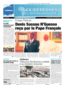 Les Dépêches de Brazzaville : Édition brazzaville du 10 décembre 2013