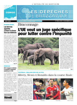 Les Dépêches de Brazzaville : Édition brazzaville du 12 décembre 2013