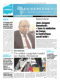 Les Dépêches de Brazzaville : Édition brazzaville du 13 décembre 2013