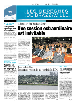 Les Dépêches de Brazzaville : Édition kinshasa du 17 décembre 2013