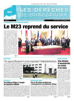 Les Dépêches de Brazzaville : Édition kinshasa du 19 décembre 2013