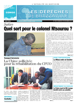 Les Dépêches de Brazzaville : Édition brazzaville du 20 décembre 2013