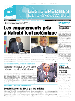 Les Dépêches de Brazzaville : Édition kinshasa du 20 décembre 2013