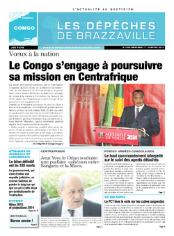Les Dépêches de Brazzaville : Édition brazzaville du 03 janvier 2014