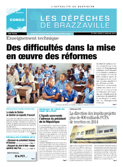 Les Dépêches de Brazzaville : Édition brazzaville du 06 janvier 2014