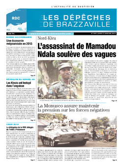 Les Dépêches de Brazzaville : Édition kinshasa du 06 janvier 2014
