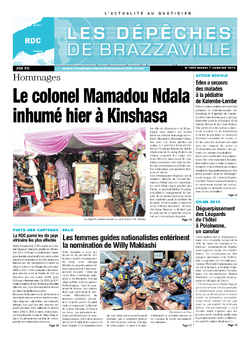 Les Dépêches de Brazzaville : Édition kinshasa du 07 janvier 2014