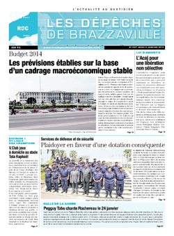 Les Dépêches de Brazzaville : Édition kinshasa du 09 janvier 2014