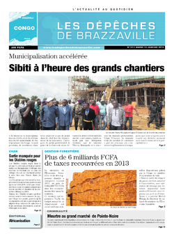 Les Dépêches de Brazzaville : Édition brazzaville du 14 janvier 2014
