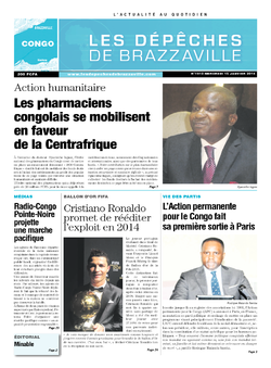 Les Dépêches de Brazzaville : Édition brazzaville du 15 janvier 2014