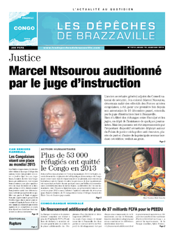 Les Dépêches de Brazzaville : Édition brazzaville du 16 janvier 2014