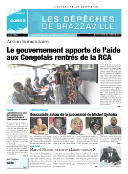 Les Dépêches de Brazzaville : Édition brazzaville du 20 janvier 2014