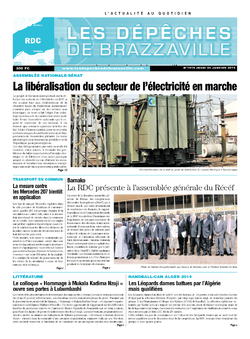 Les Dépêches de Brazzaville : Édition kinshasa du 23 janvier 2014