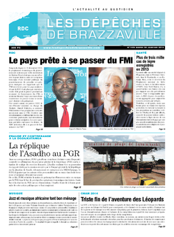 Les Dépêches de Brazzaville : Édition kinshasa du 28 janvier 2014