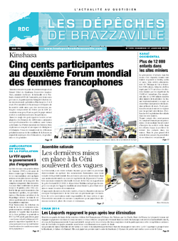 Les Dépêches de Brazzaville : Édition kinshasa du 31 janvier 2014
