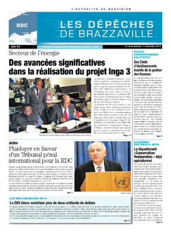 Les Dépêches de Brazzaville : Édition kinshasa du 11 février 2014