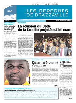 Les Dépêches de Brazzaville : Édition kinshasa du 13 février 2014