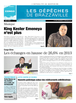 Les Dépêches de Brazzaville : Édition brazzaville du 14 février 2014