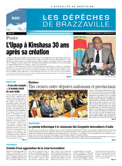 Les Dépêches de Brazzaville : Édition kinshasa du 19 février 2014