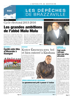 Les Dépêches de Brazzaville : Édition kinshasa du 20 février 2014