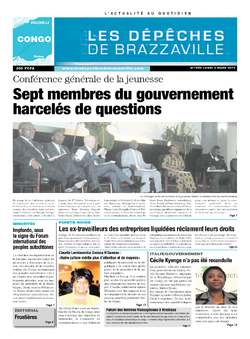 Les Dépêches de Brazzaville : Édition brazzaville du 03 mars 2014