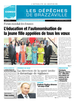 Les Dépêches de Brazzaville : Édition brazzaville du 05 mars 2014