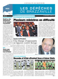 Les Dépêches de Brazzaville : Édition kinshasa du 11 mars 2014