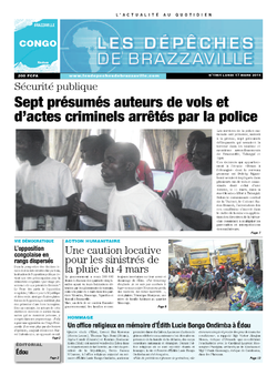 Les Dépêches de Brazzaville : Édition brazzaville du 17 mars 2014
