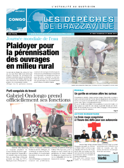 Les Dépêches de Brazzaville : Édition brazzaville du 21 mars 2014