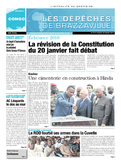 Les Dépêches de Brazzaville : Édition brazzaville du 25 mars 2014