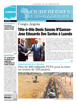 Les Dépêches de Brazzaville : Édition brazzaville du 26 mars 2014