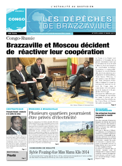 Les Dépêches de Brazzaville : Édition brazzaville du 31 mars 2014